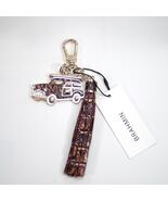 Brahmin Fig Jam Melbourne Leather Crystal Copa Car Tassel Bag Charm NWT - $117.32