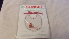Christmas Bib Merry Christmas Counted Cross Stitch Kit #919 Sunset  BNOS - $20.00