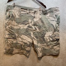 Wrangler Mens Sz 48 Camo Cargo Shorts Regular Green Cotton Blend Stretch... - $9.00
