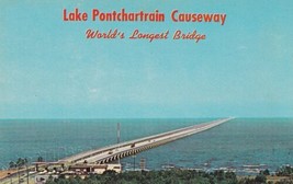Lake Pontchartrain Causeway Bridge New Orleans Louisiana LA Postcard C37 - £2.36 GBP