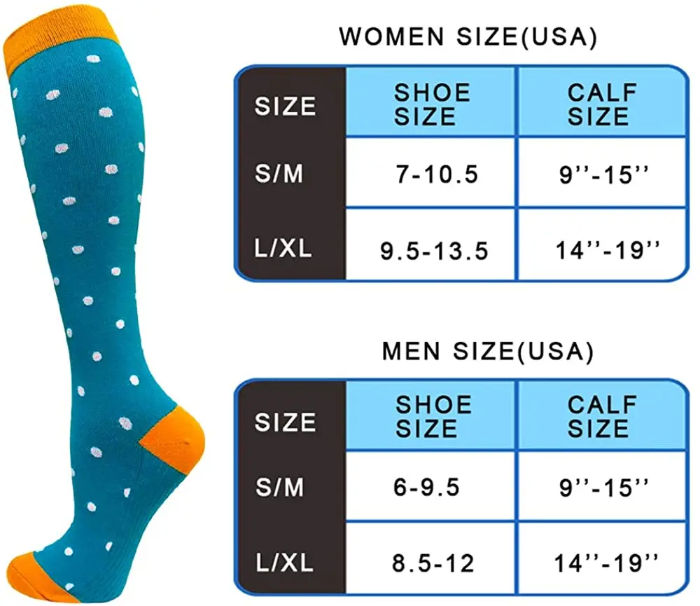 Sporting 6/7 Pair Compression Socks for Varicose Vein Diabetes Womens Medical Ca - £24.37 GBP