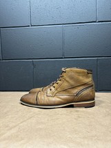 Steve Madden Jefferies Brown Leather Ankle Dress Boots Men’s Sz 10.5 - £28.01 GBP