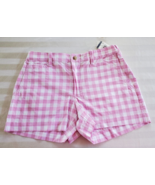 NWT Polo Ralph Lauren Pink &amp; White Plaid Cotton Shorts Misses Size 2 - $29.69