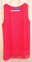 APT 9 WOMENS TANK TOP SIZE XS RED TEXTURED - £5.50 GBP