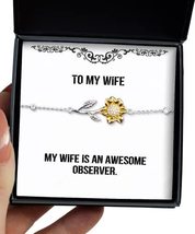Wife Gifts for, My Wife is an Awesome Observer, Inspirational Wife Sunfl... - £39.29 GBP