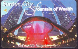 Suntec City Fountain Of Wealth S&#39;pore SMRT Train Card - £11.70 GBP