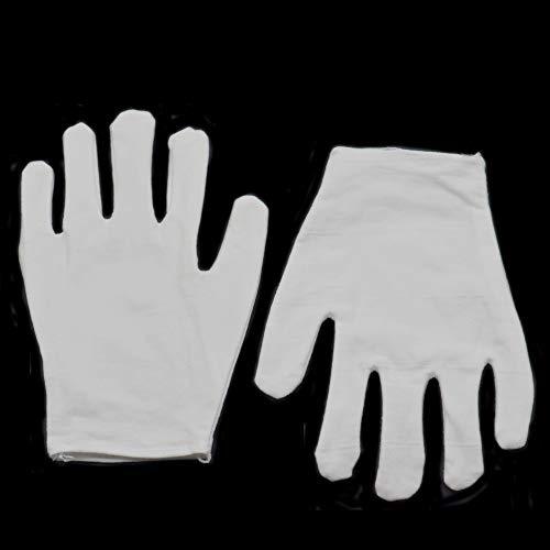 Bluemoona 5 Pair - 17.8mm Cotton Gloves Coin Jewelry Silver Inspection Lining Gl