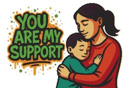 You are my support - Cross stitch pattern PDF - Instant download - $5.00