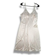 Vintage Maidenform Size 34 Full Slip Dress Non Cling Ivory Cream Nylon Lace  - £17.97 GBP