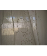 Ikea OFELIA RUND Sheer White Curtains Bubbles Circles PAIR 57&quot; x 118&quot; ea... - £31.64 GBP