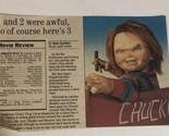 Childs Play 2 Vintage Movie Review Article Brad Dourif Christine Elise  Ar1 - $6.92