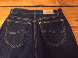 Vintage Lee High Waisted Mom Dark Denim 100% Cotton Womens Jeans USA Union 26x28 - £31.59 GBP