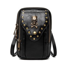 Small Women&#39;s Crossbody Bag Wallet PU Leather Punk Cell Phone Bag for Wo... - £40.10 GBP