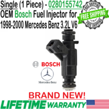 NEW OEM Bosch x1 Fuel Injector for 1998, 1999, 2000 Mercedes Benz CLK320 3.2L V6 - $65.83