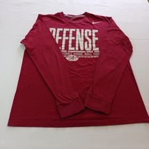 Nike Standard Fit Dixie's Football Pride Men's Red Cotton T-Shirt Long Sleeve L image 7