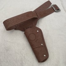 Vintage 1969 Mattel Single Belt Brown Holster Western Kids Cowboy Toy - £16.66 GBP