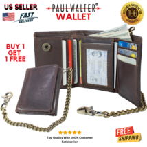 Buy 1 get 1 Free Hunter Leather Biker,Truck Long Chain Wallet with RFID ... - $24.99