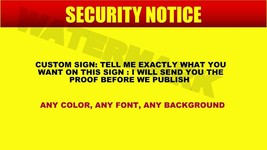 CUSTOM REG SECURITY SAFETY SIGN AUTHORIZED WORK HOME BUSINESS PHOTO ALL ... - $4.67+