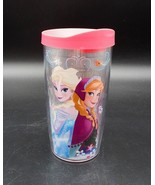 Disney Frozen Anna Elsa Tervis Tumbler 2014 Drinking Travel Cup Pink Lid... - $10.99