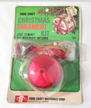 Vtg 1973 Fibre-Craft Red Christmas Ornament Kit Style 9117 Flower Drum S... - $585.49 MXN