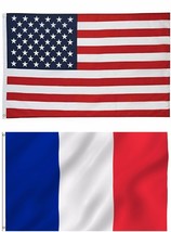 Wholesale LOT 3&#39; X 5&#39; USA AMERICAN &amp; 3&#39; X 5&#39; France French PRIDE BANNER - £17.52 GBP