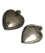 VINTAGE Lot Of Two STERLING SILVER  PUFFY HEART CHARM -Heart See Pictures - $55.56 CAD