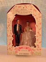 Barbie &amp; Ken Wedding Day Hallmark Ornament Keepsake 1997 Handcrafted - £19.68 GBP