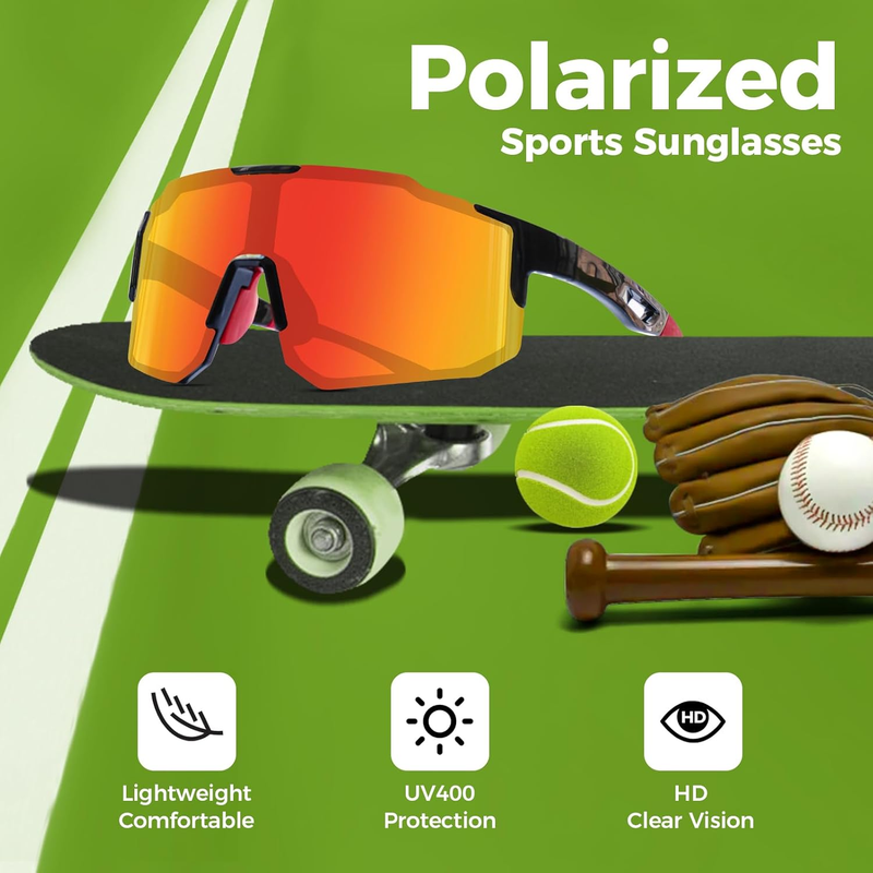 Polarized UV400 Cycling Glasses Running Sunglasses Baseball Men Women Sports Sun Item image 2