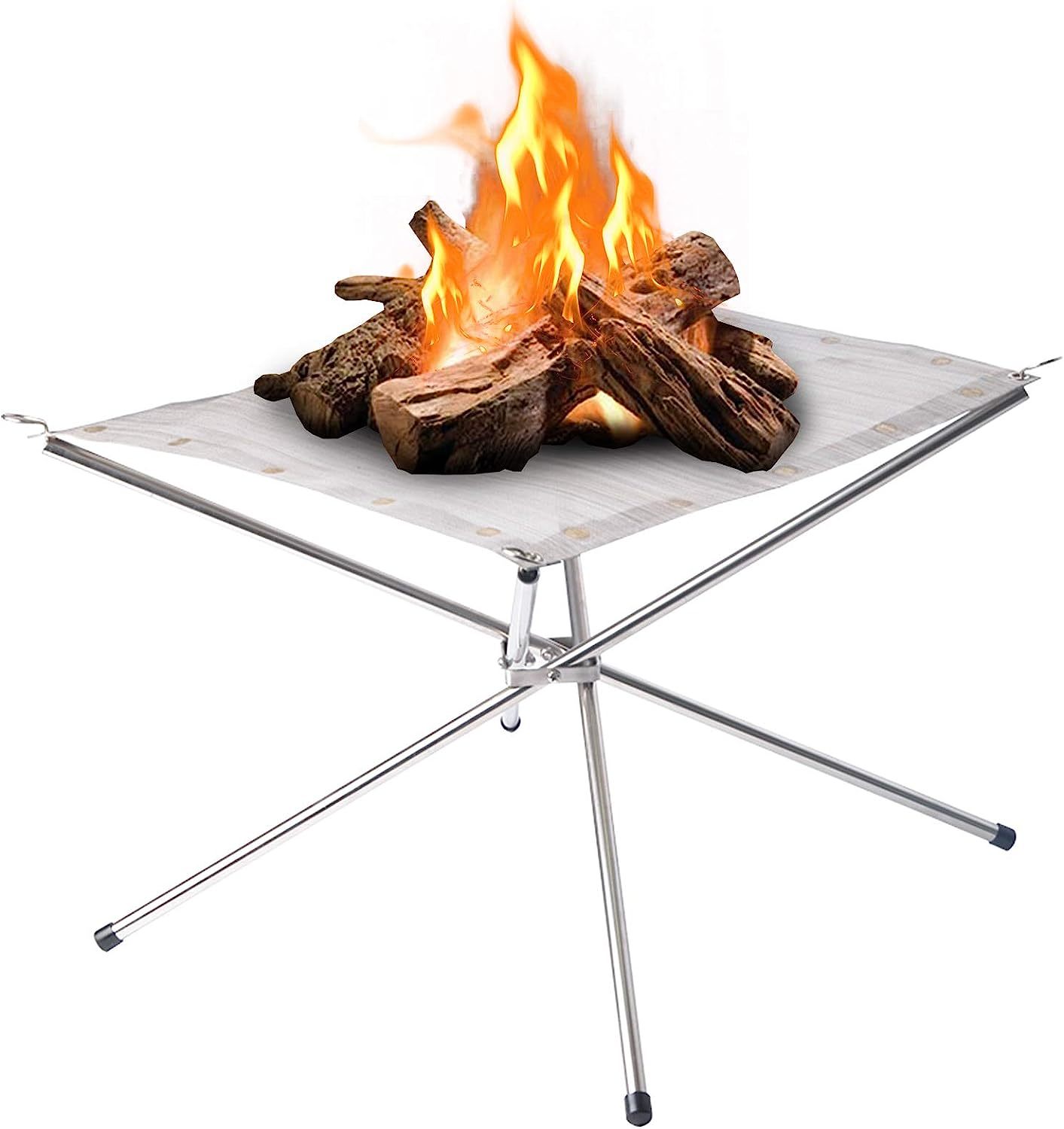 Portable Outdoor Fire Pit 16.5 Inch - New Upgraded Camping Fire Pit Coll... - $33.99