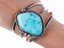 6.5&quot; Vintage Navajo Sterling and turquoise bracelet - £272.03 GBP