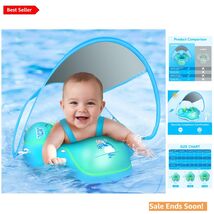 No Flip Inflatable Baby Pool Float with Canopy - Comfort for Infants 3-36 - $43.51