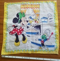 Minnie Mouse in the Kitchen Baking Cloth Napkin 8&quot; Donald Duck Pluto Wal... - $14.50