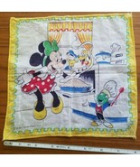 Minnie Mouse in the Kitchen Baking Cloth Napkin 8&quot; Donald Duck Pluto Wal... - £11.34 GBP