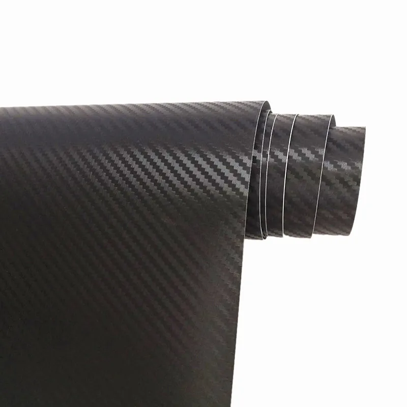 50cmx152cm Prenium Air Bubble Free Black 3D   Vinyl Car Wrap Film Waterproof Mot - £61.37 GBP