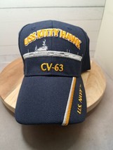 NEW! US NAVY USN USS KITTY HAWK CV-63 BALL CAP HAT NAVY - £11.56 GBP