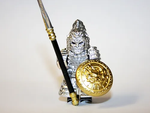 PAPBRIKS Samurai Warrior Silver Armored knight soldier Custome Rare Mini... - $6.62