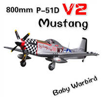 Fms 800mm Mini P51 P-15D Mustang V2 Bbd 4CH 2S Epo Pnp Rc Airplane Warbird Hobby - £161.80 GBP