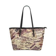 Senior Class Style Beige &amp; Purple Tote Bag - £46.85 GBP