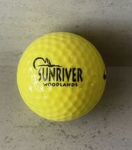 Nike Practice Golf Ball – Yellow Logo Sunriver Woodlands – Rare Collectible - $9.61