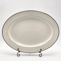 Noritake Sorrento 16&quot; Oval Serving Platter 7565 With raised White Flower... - $951.78 MXN