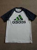 Adidas Climacool Shirt Youth Kids Boys Size Large White Gray Logo Active... - £15.73 GBP