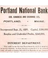 1906 Portland National Bank Advertisement Banking Interest Department E17H - $35.24 CAD