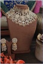 VeroniQ Trends-Heavy Padmavati Style Bridal Set In Pachi Kundan With Pearls - £747.03 GBP