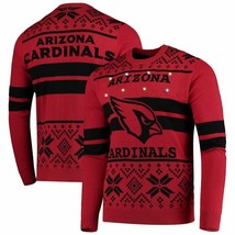 NFL Licensed Men&#39;s Arizona Cardinals Cardinal/Black Light Up Ugly Sweater - £43.29 GBP