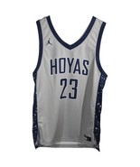 Georgetown Hoyas Jordan Basketball Jersey Mens Large Grey Navy (Player) - $1,130.56 MXN
