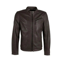 Mauritius Men&#39;s Racer Genuine Leather Jacket - black leather jacket for men - $194.65