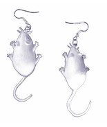 Big Vintage WHITE MICE MOUSE RATS Funky EARRINGS Zombie Rodent Scientist... - €6,76 EUR