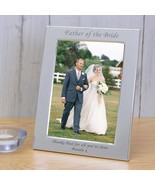 Personalised Engraved Wedding Silver Plated Photo Frame Custom Father of... - £12.71 GBP