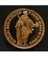 Hungarian Coins Restrike series, V. Ferdinand ducat, UNC PP gold plated coin - $19.00