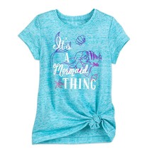 Disney Ariel and Flounder Fashion T-Shirt for Girls Size 4 Blue - $18.95
